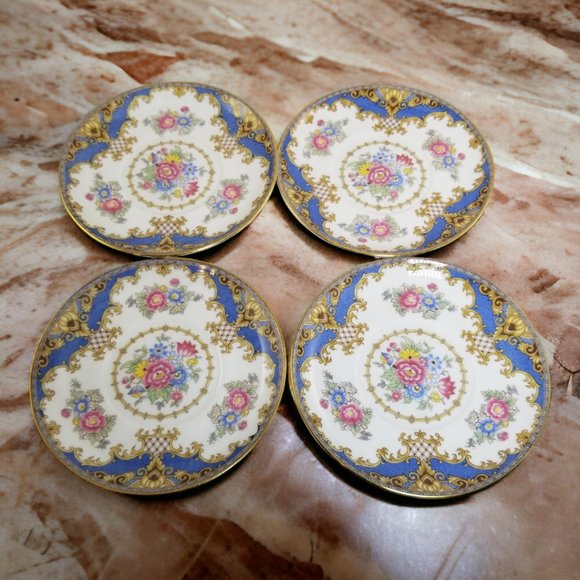 Shelley Bone China Espresso Cup & Saucer Flat Demi Set Sheraton Blue England - Picture 5 of 16